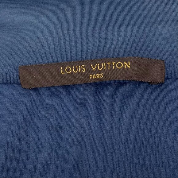 Louis Vuitton Mens Navy Patchwork Zip-Up Jacket L Size Lightweight Design With M - Picture 2 of 11
